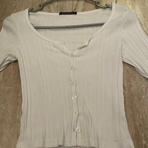 White Brandy Melville Button Up Long Sleeve